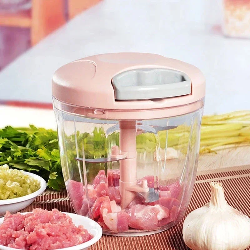 Hachoir Et Mixeur Manuel Portable Pour Oignon, Ail, Tomate