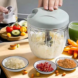 Hachoir Et Mixeur Manuel Portable Pour Oignon, Ail, Tomate